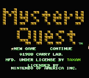 Mystery Quest (USA) screen shot title